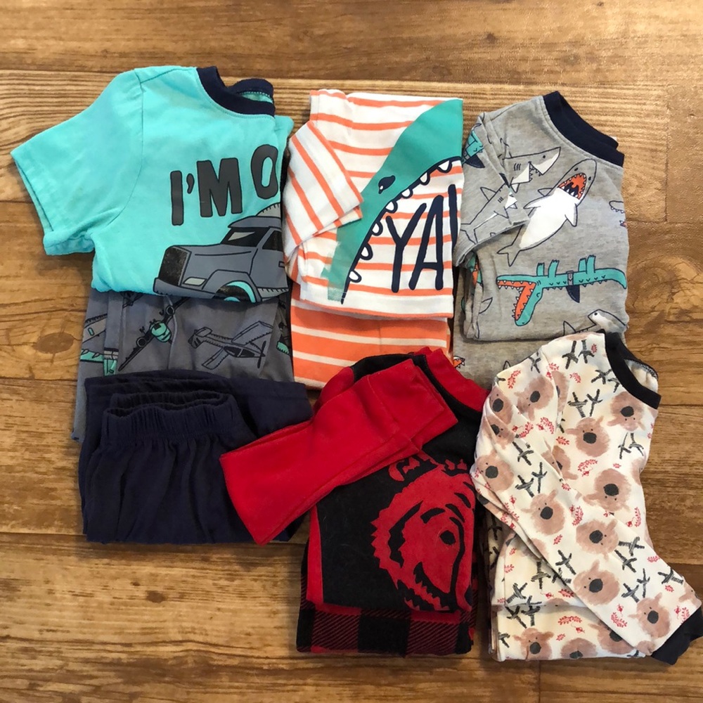 Boys Size 6 Pajamas - Carter’s, Burt’s Bees, cuddle Duds